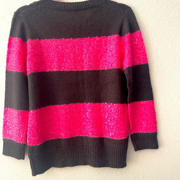 JCrew stripped pink sequin sweater - Picture 2 of 4